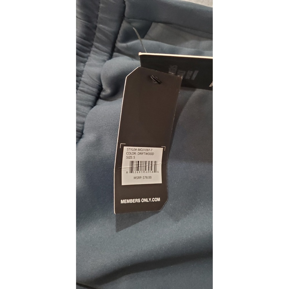 Members Only Sport Men's Small Slim Fit Tapered Jogger Pants Driftwood Blue - Picture 11 of 11